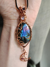 Load image into Gallery viewer, Purple Labradorite Moon Realm Amulet