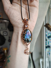 Load image into Gallery viewer, Purple Labradorite Moon Realm Amulet