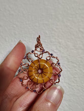 Load image into Gallery viewer, Yellow Jasper Flower Pendant