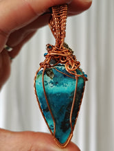 Load image into Gallery viewer, Ocean Goddess Chrysocolla Shattuckite Amulet