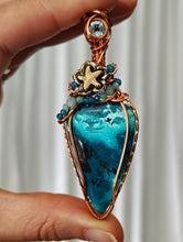 Load image into Gallery viewer, Ocean Goddess Chrysocolla Shattuckite Amulet