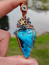 Load image into Gallery viewer, Ocean Goddess Chrysocolla Shattuckite Amulet