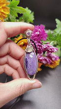 Load and play video in Gallery viewer, Charoite in sterling silver with Opal
