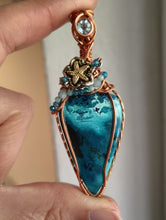 Load image into Gallery viewer, Ocean Goddess Chrysocolla Shattuckite Amulet
