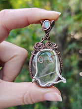 Load image into Gallery viewer, Clear Quartz Copper Two-tone Ghost Amulet
