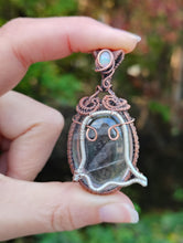 Load image into Gallery viewer, Clear Quartz Copper Two-tone Ghost Amulet
