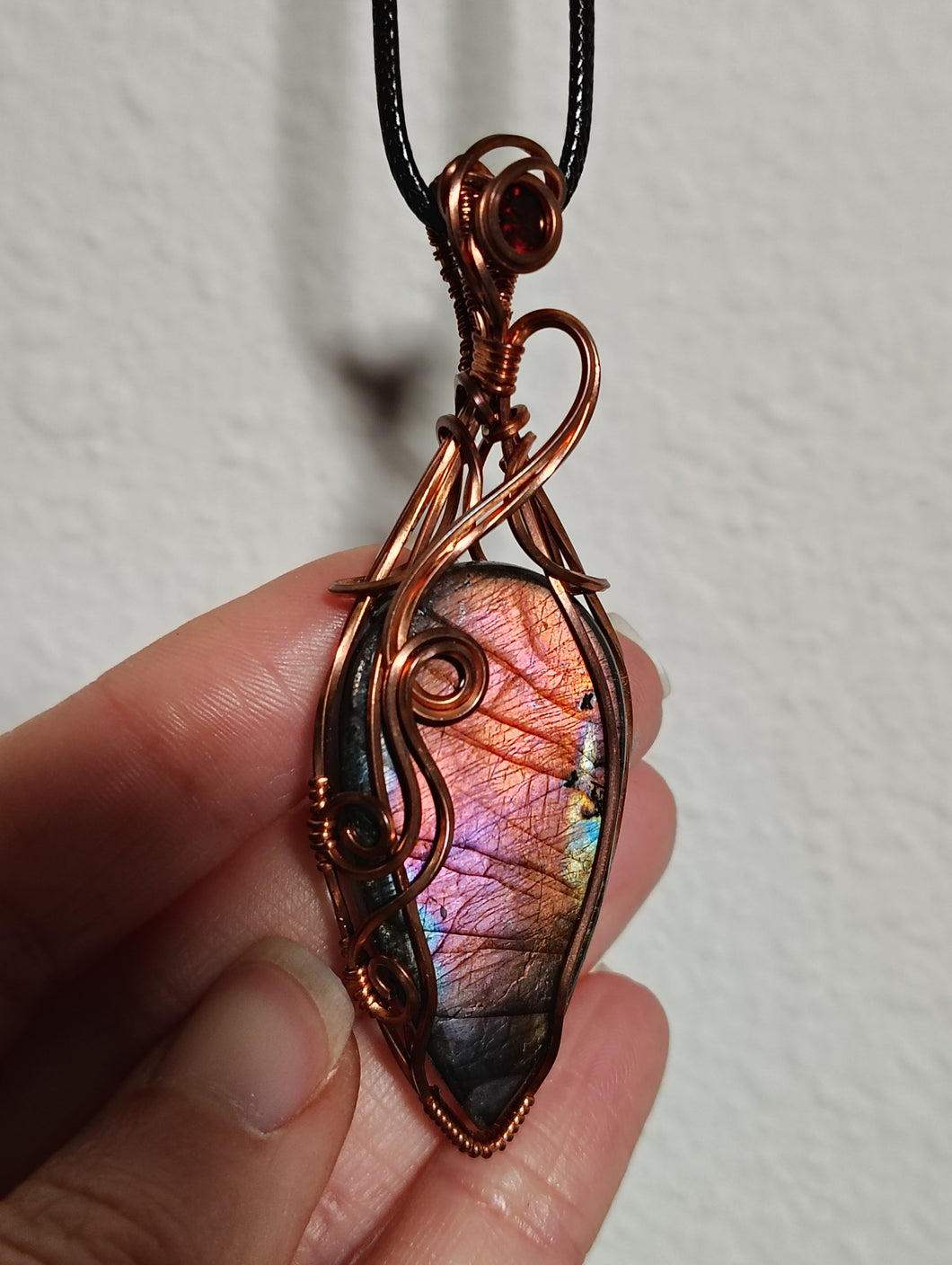 Spectrolite with Garnet