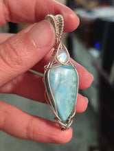 Load image into Gallery viewer, Larimar x Moonstone in Sterling Silver
