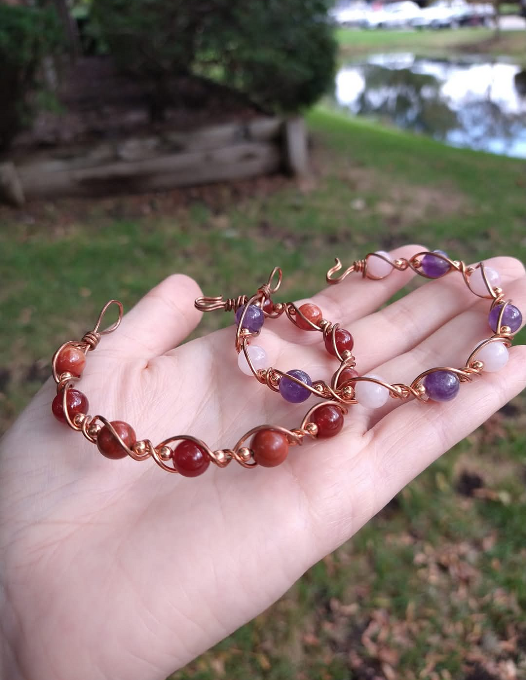11/30 Beaded Bangle Bracelet