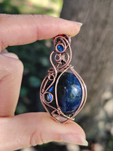 Load image into Gallery viewer, Leland Blue Agate Moon Amulet
