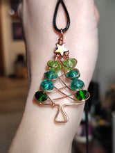 Load image into Gallery viewer, Sparkly Christmas Tree Necklace
