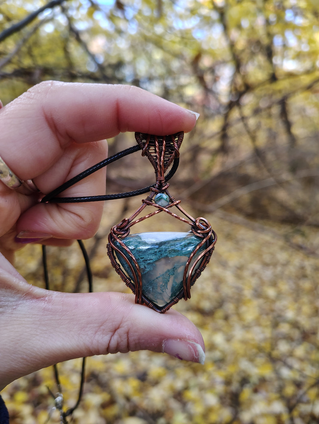 Moss Agate Amulet