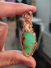 Load image into Gallery viewer, Australian Chrysoprase in Bronze
