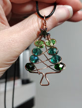 Load image into Gallery viewer, Sparkly Christmas Tree Necklace

