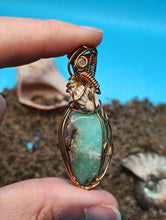 Load image into Gallery viewer, Australian Chrysoprase in Bronze
